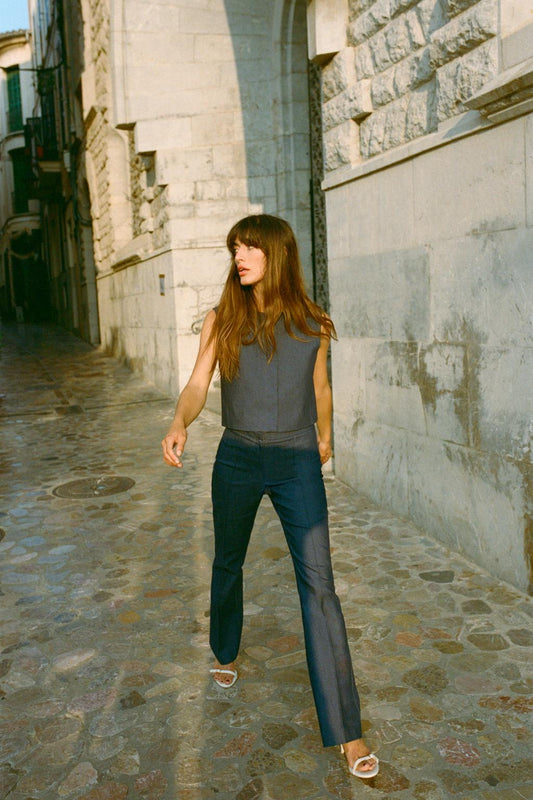 Gabardine Vest and Trouser Set