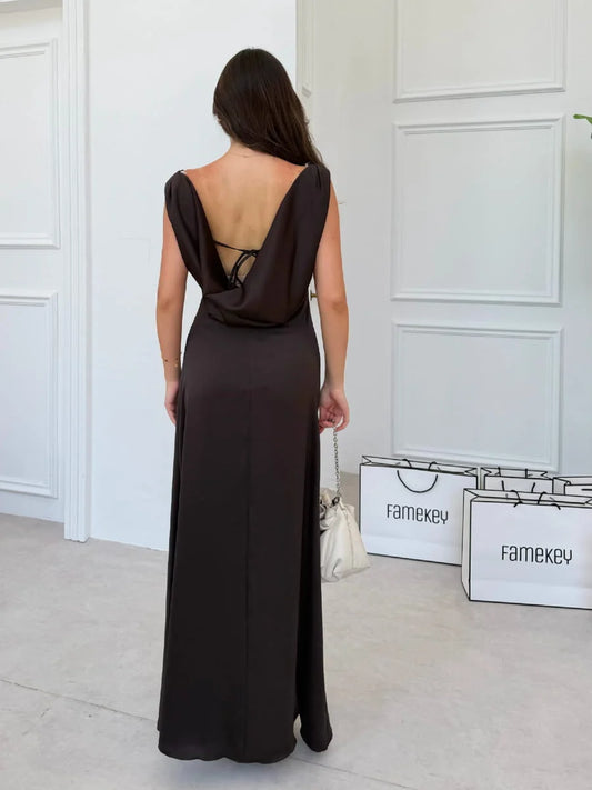 Dark Brown PURSLANE Maxi Dress