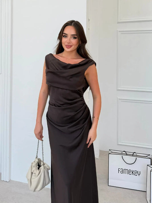 Dark Brown PURSLANE Maxi Dress