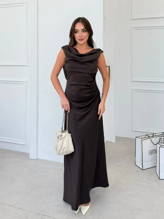 Dark Brown PURSLANE Maxi Dress