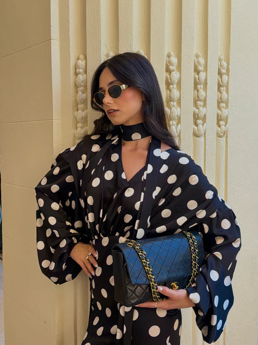 The Polka Black Maxi Dress