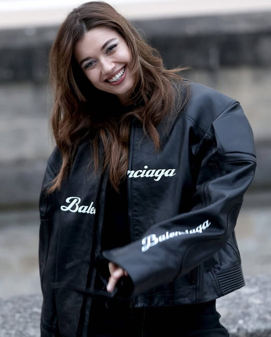 جاكيت بالنسياغا لامبورغيني الجلدي