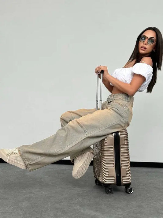 بنطال جينز فضفاض