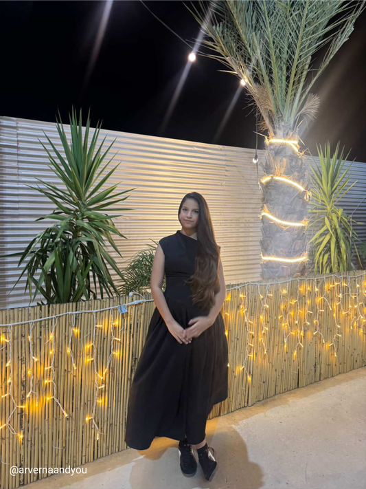 Asymmetrical Low Neck Sleeveless Long Dress