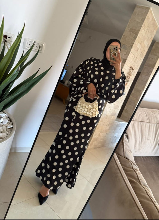 The Polka Black Maxi Dress