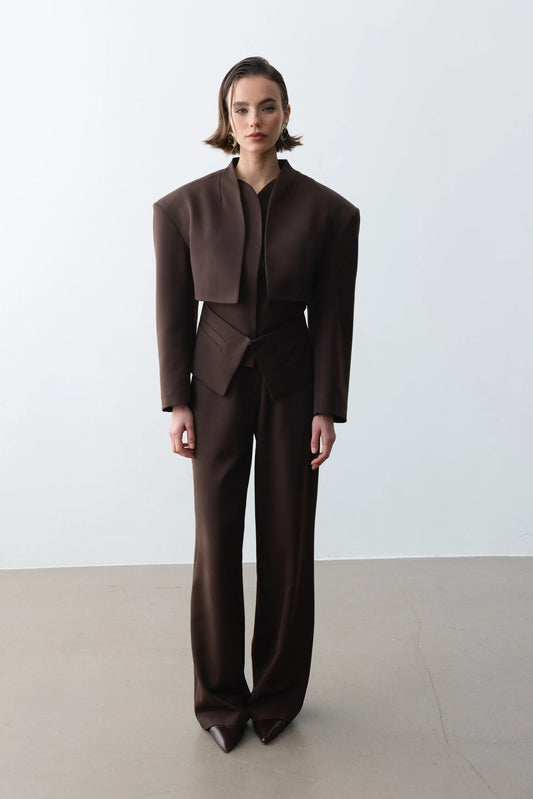 Elegant Brown 2 Piece Suit