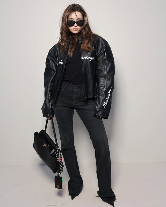 جاكيت بالنسياغا لامبورغيني الجلدي