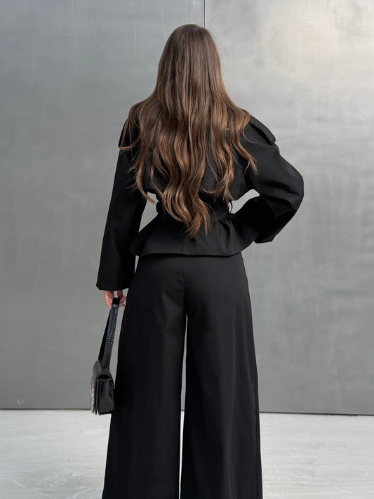 Double-Breasted Trench Set