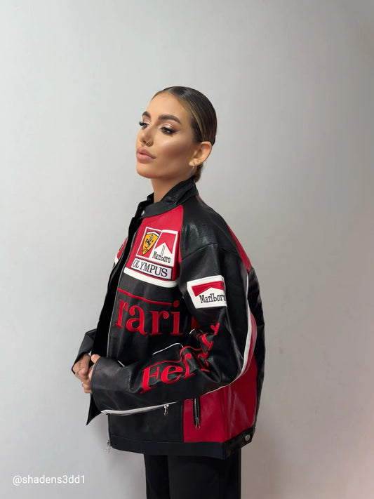 جاكيت جلدي لسباقات فورمولا فيراري F1