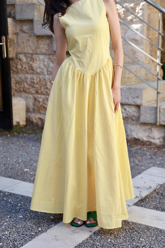 WAIST DETAILED DESIGN DRESS