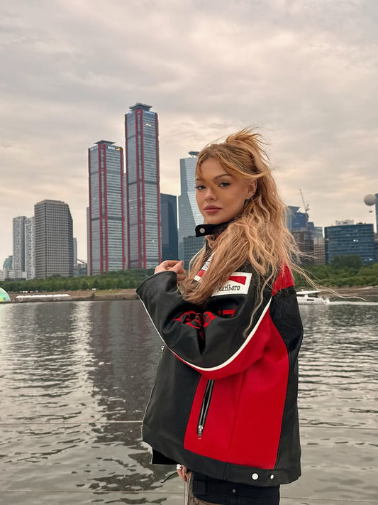 جاكيت جلدي لسباقات فورمولا فيراري F1