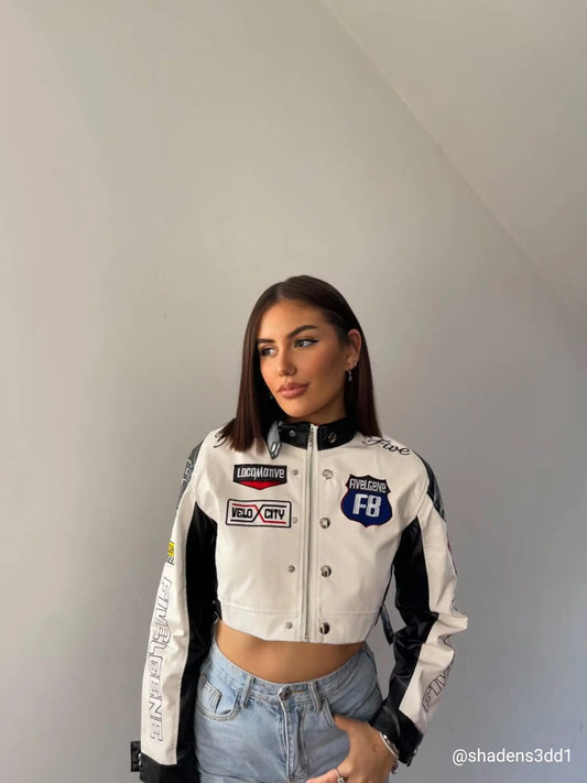 جاكيت سباق أرفيرنا الجلدي الكلاسيكي