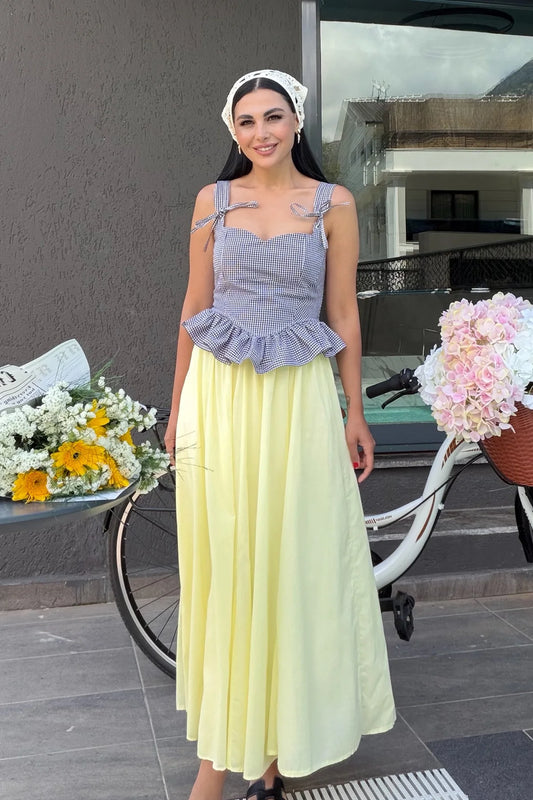 Lemon Breeze Maxi Skirt