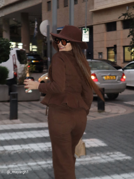 Brown Denim Suit