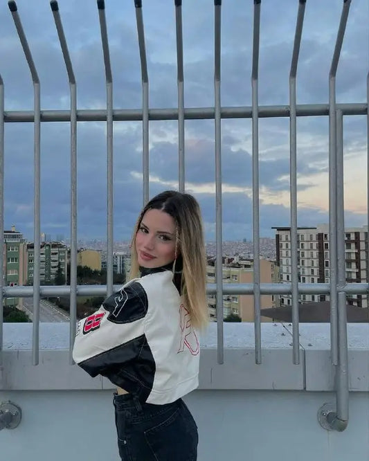 جاكيت سباق أرفيرنا الجلدي الكلاسيكي