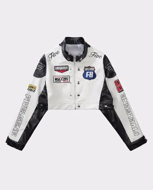 جاكيت سباق أرفيرنا الجلدي الكلاسيكي