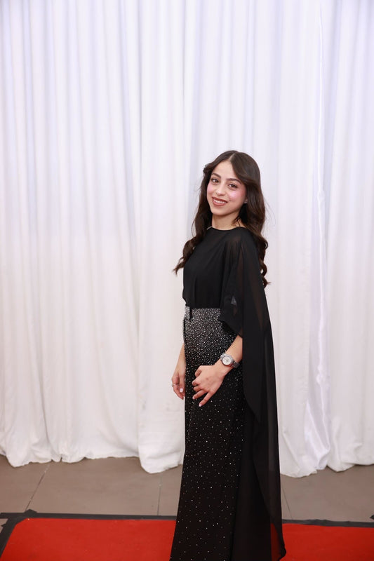 Black Shynix Embellished Trousers