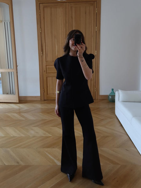 BLACK BALLOON SLEEVE SET