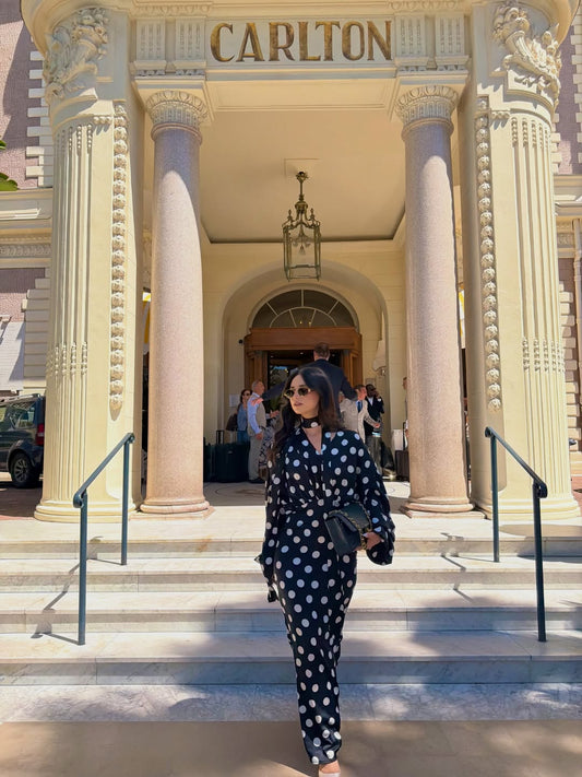 The Polka Black Maxi Dress