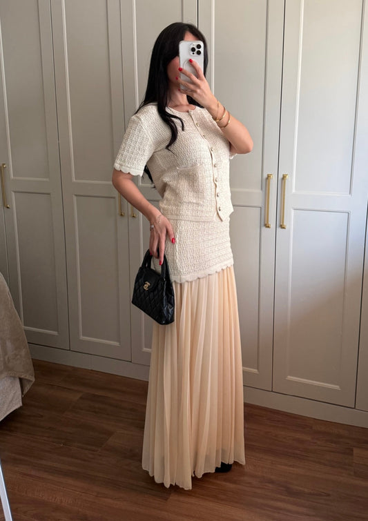 SAND ÉLÉGANCE Pleated Set