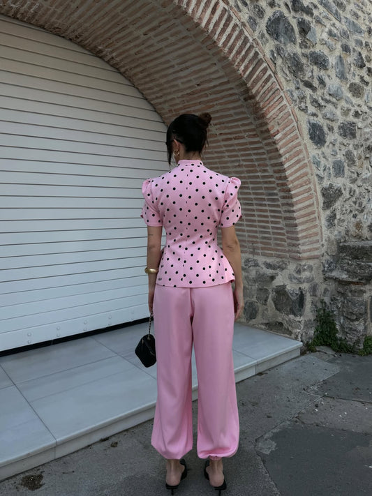 Baby Pink Polka Set