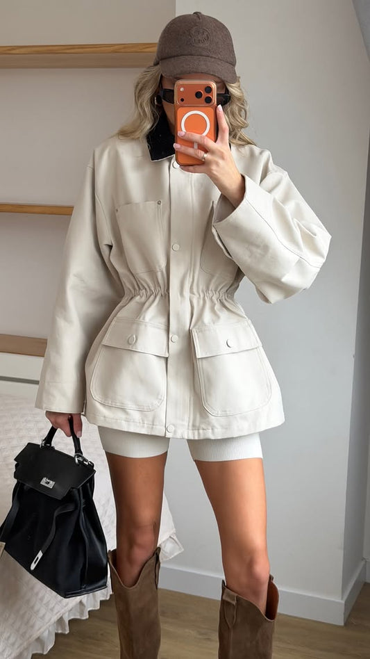 Alessa Stone Cinched Utility Jacket