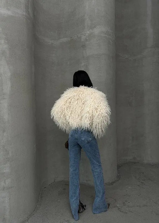 Double breasted high waist wide leg jeans