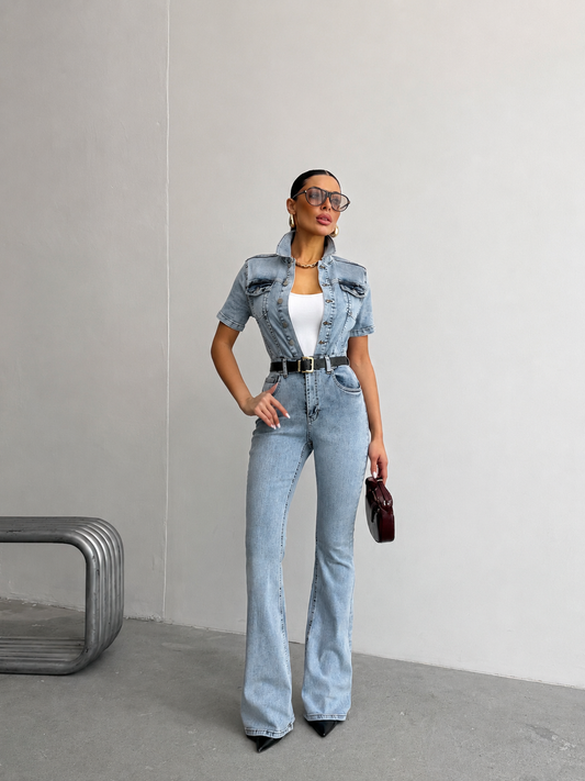 Womens Denim Jumpsuit