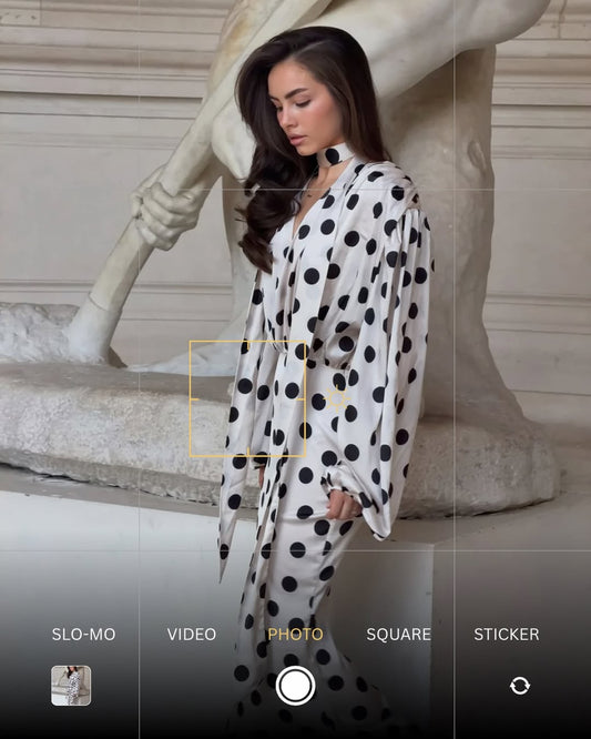 The Polka Ecru Maxi Dress