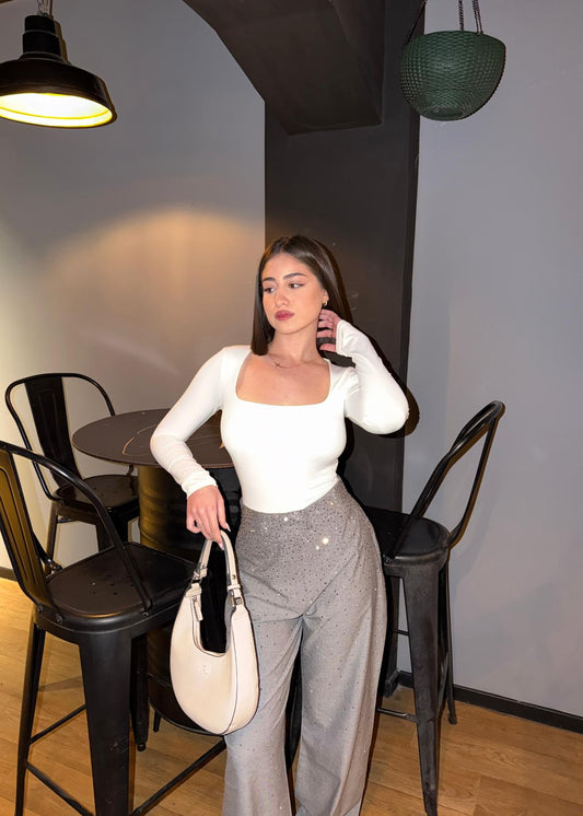 Grey Shynix Embellished Trousers