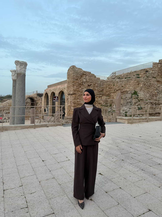 Brown 4-Button Side Suit