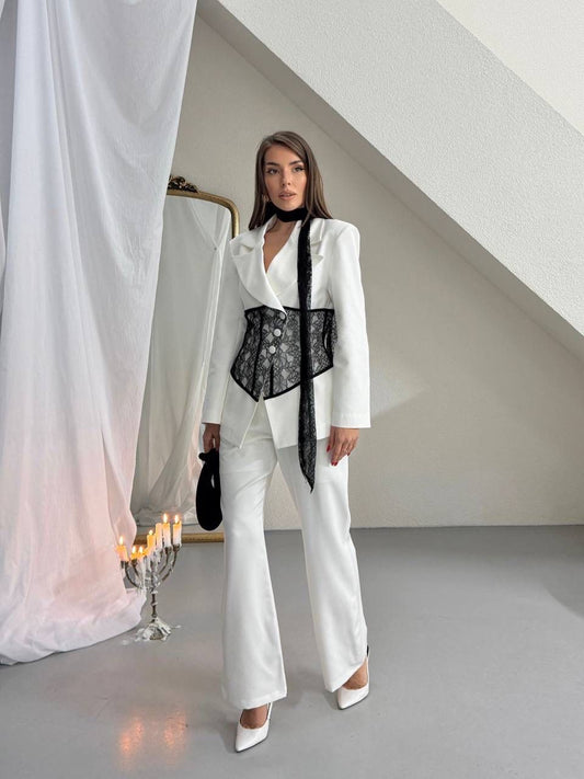 Midnight Lace Corset Suit