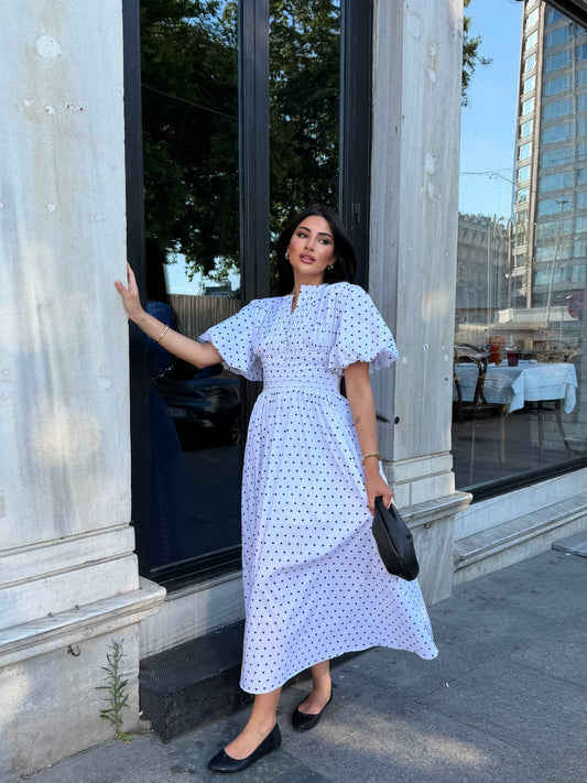 Aurora Dotted Maxi Dress