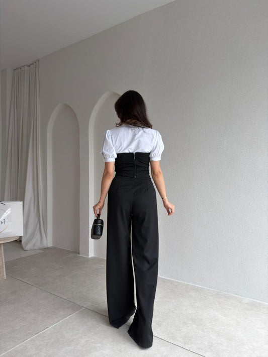 Strapless Draped Two-Piece Set