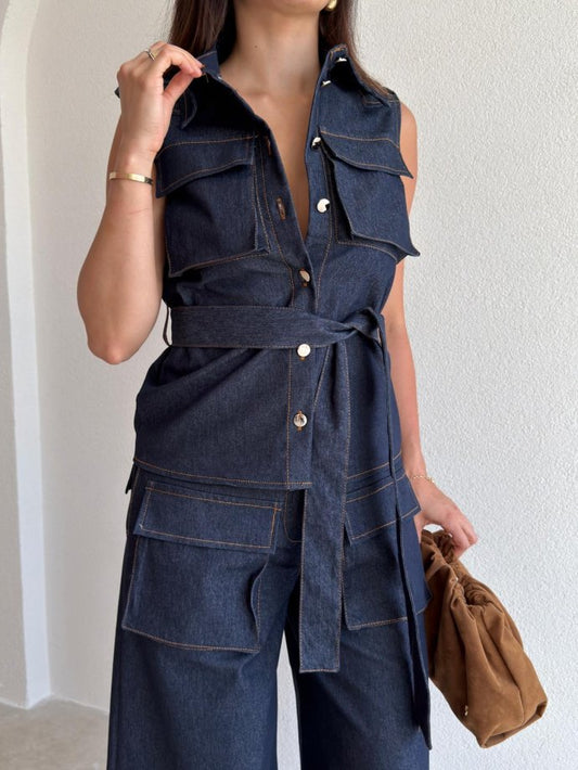 Midnight Denim Utility Set