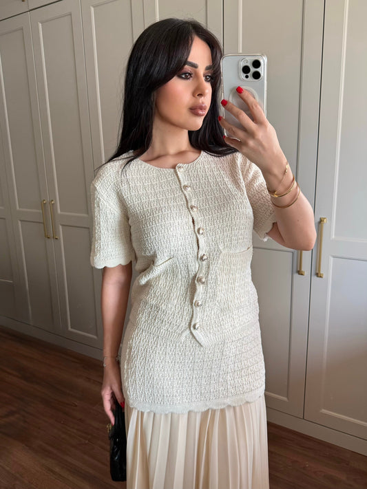 SAND ÉLÉGANCE Pleated Set