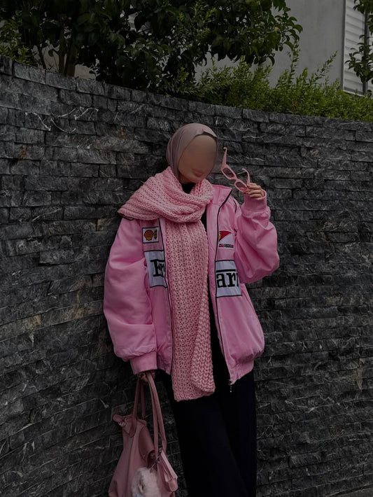 سترة فورمولا فيراري F1 الوردية