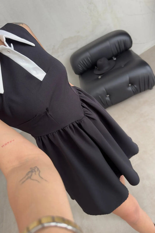 فستان بياقة قميص وأزرار