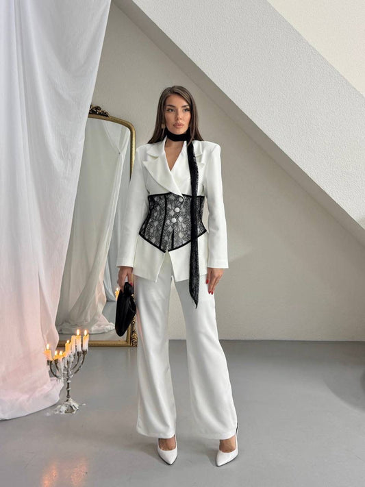 Midnight Lace Corset Suit