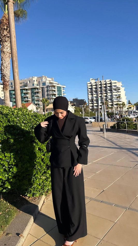 Black 4-Button Side Suit