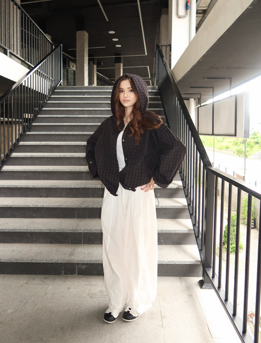 Romy Plaid Hooded Jacket