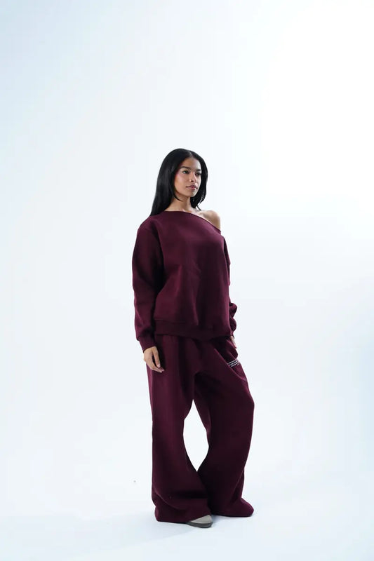 ARVERNA Off Shoulder Burgundy Full Set