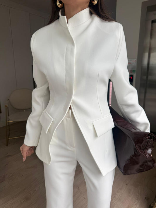 Classic Ivory White Two-Piece Suit