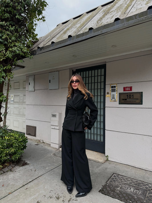 Black 4-Button Side Suit