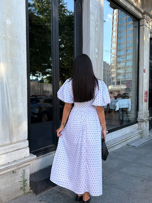 Aurora Dotted Maxi Dress