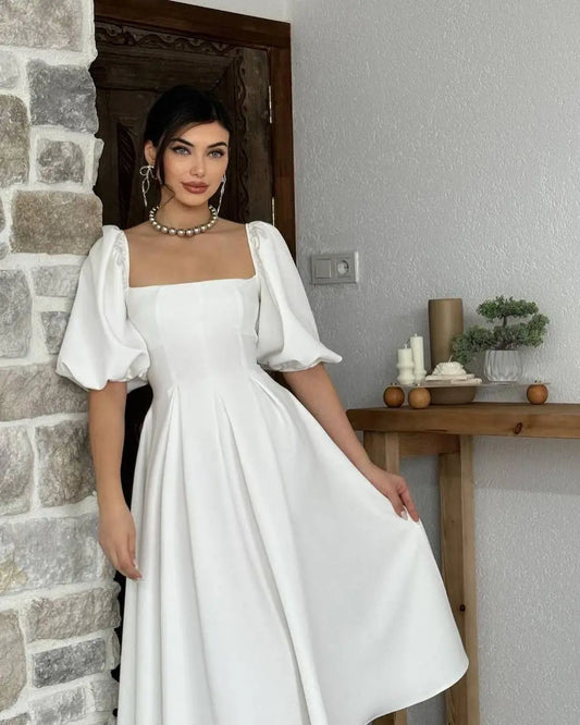 فستان بنجامين متوسط الطول بتصميم A-Line