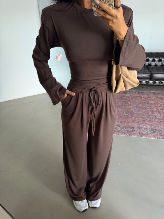 Livia Brown Soft Lounge Set