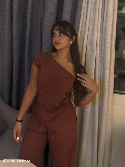 بدلة فوجي ذات كم واحد من الكتان المحكم