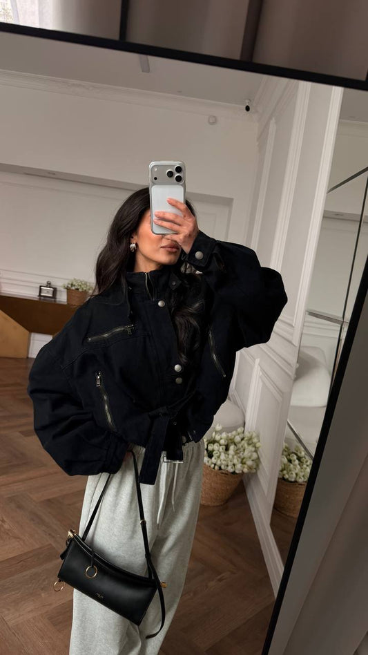 Arverna Oversized Utility Denim Jacket