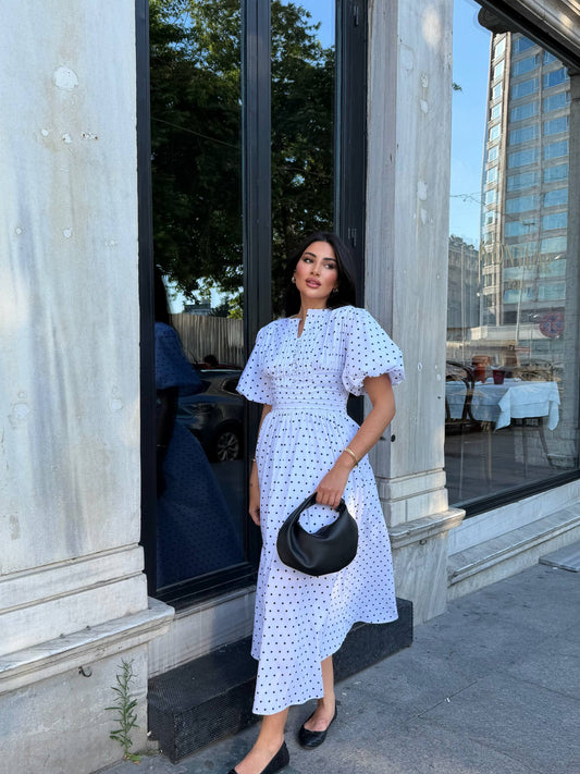 Aurora Dotted Maxi Dress